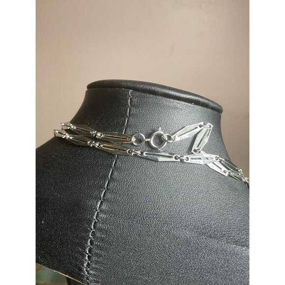 Extra Long Silver Toned Womens Chain Necklace - Picture 4 of 4